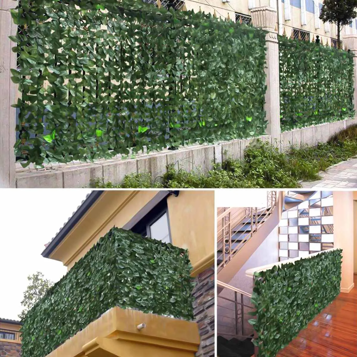 Artificial falso folha de hera privacidade cerca tela hedge guirlanda plantas decoração painéis jardim ao ar livre arco parede selva