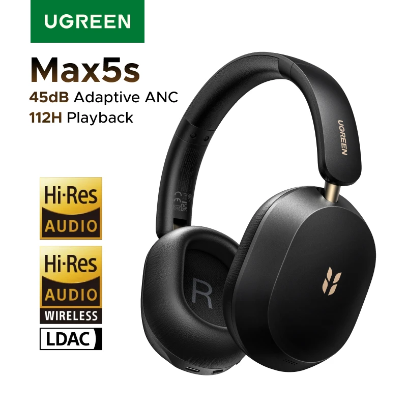 2026 Neu Verbesserte UGREEN Max5s Over-Ear Bluetooth Kabellose Kopfhörer 45dB Hybrid ANC Geräuschunterdrückung 112 Std. Lange Spielzeit - AliExpress 44