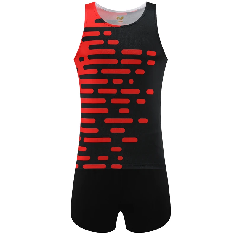 Men Marathon Track And Field Sets Sportswear Tank Top Running Vest Shorts Quick Dry Breathable Tracksuit Sportwear Training Sets 3