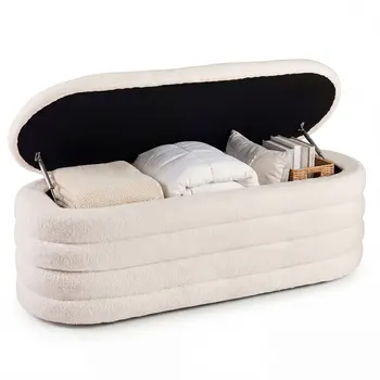 Fabric Storage Bench Ottoman 1