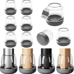 Silicone Chair Leg Floor Protectors - Noise - Free Furniture Feet Covers, Set of 16 (S(14 - 19mm))