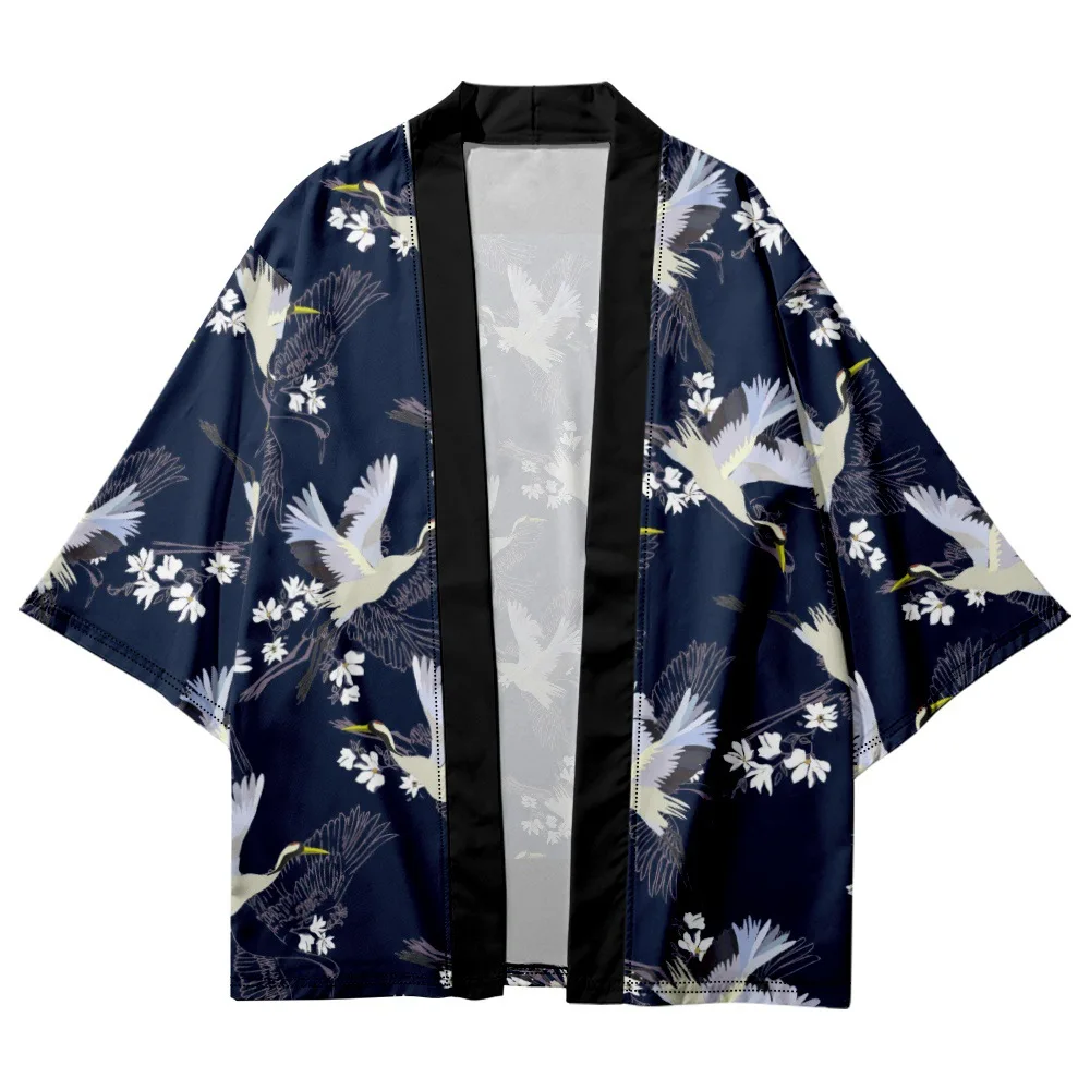 

Summer Men Kimono Robe Vintage Style Japanese Rayon Home Yukata Bathrobe Casual Cardigan Shirts Loose Male Taoist Clothing