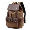 Vintage canvas backpack high quality business travel computer bag 2