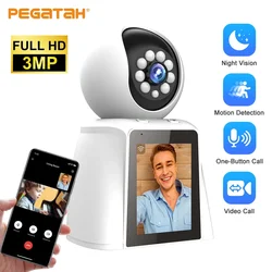 2K 2.8 inch Screen Video Calling Smart Wifi Camera Baby Monitor Auto Tracking PTZ Camera CCTV Camera Video Surveillance