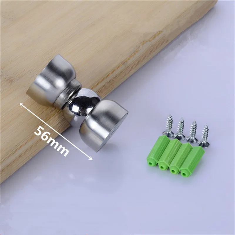 Door Stops 5.6cm Stainless Steel Ultra-short Magnetic Bathroom Bedroom Mini Stop with Screw Hardware