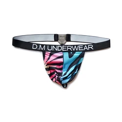 Gay Tangas Sexy Strings Men Underwear Sissy Bikinis Cartoon Print Thongs Men's Panties Cuecas Sexys Homem Metal T Panties