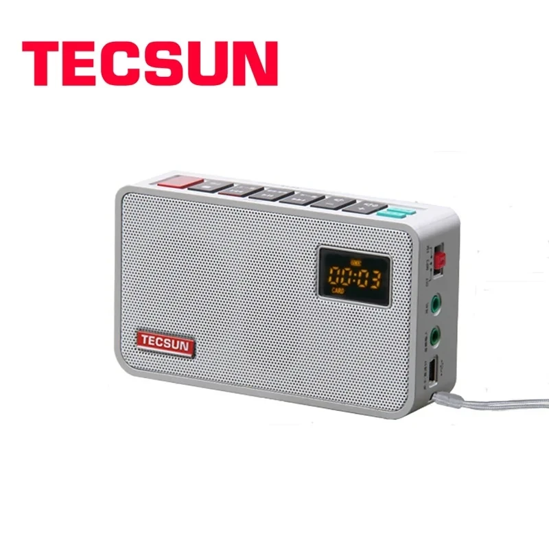 TECSUN ICR-100 TF карта Fm радио мини-громкоговоритель рекордер MP3-плеер Радио FM 76-108 с 16G макс. памяти TF карта Fm радио
