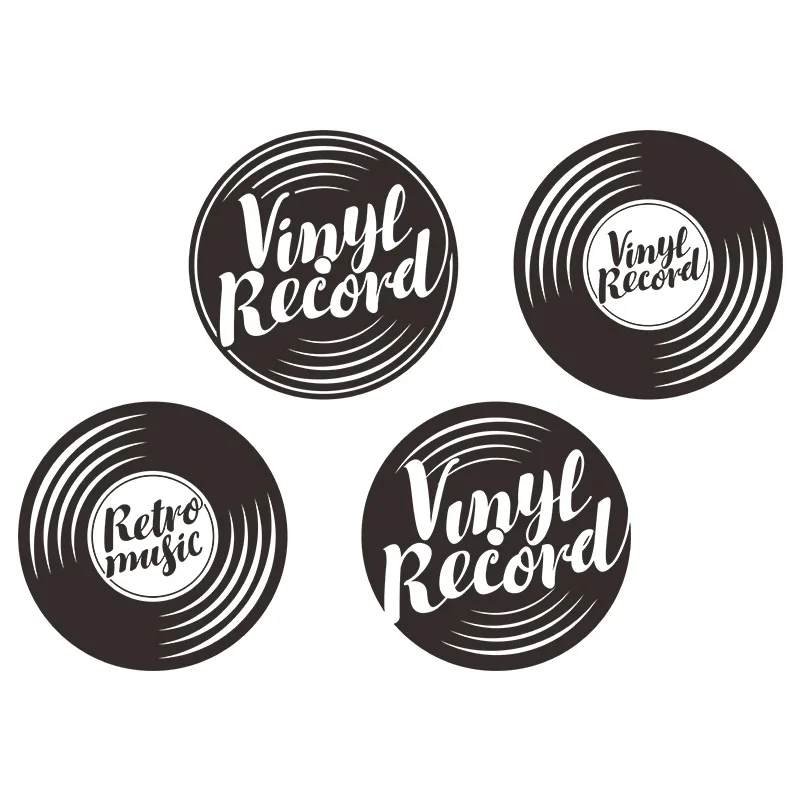 Party Stickers Decals, Vintage Record Walls, Records Wall Decor