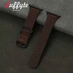 Men's Crazy Horse Leather Durable Watch Band - Premium Replacement Strap - 42(S123) 44 45 46 49 (Dark Brown)