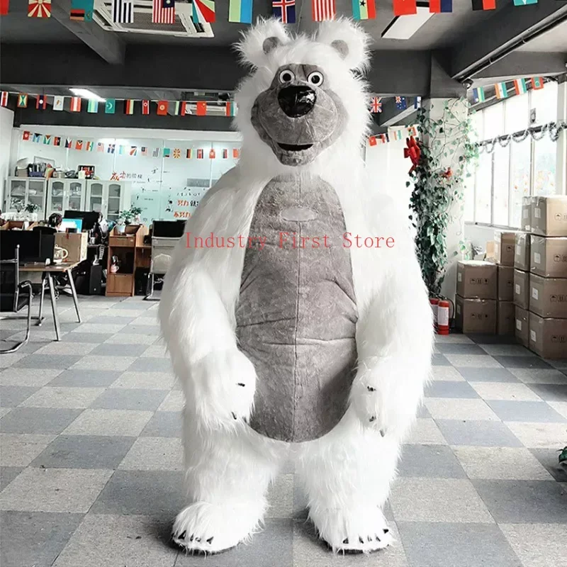 2.6 whit bear inflatable costume Gait halloween wedding party cosplay white Bear Mascot Costume Fursuit