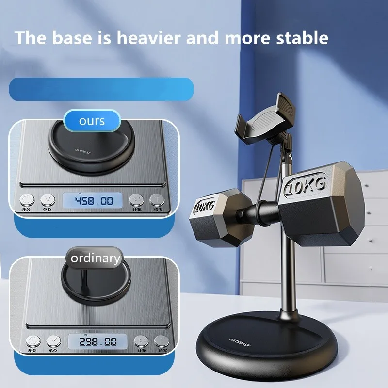 Eary Cell Phone Holder Stand for Recording Filming Height Adjustable Bracket For Desk Fit for iPhone Samsung 4-7" Inch Devices