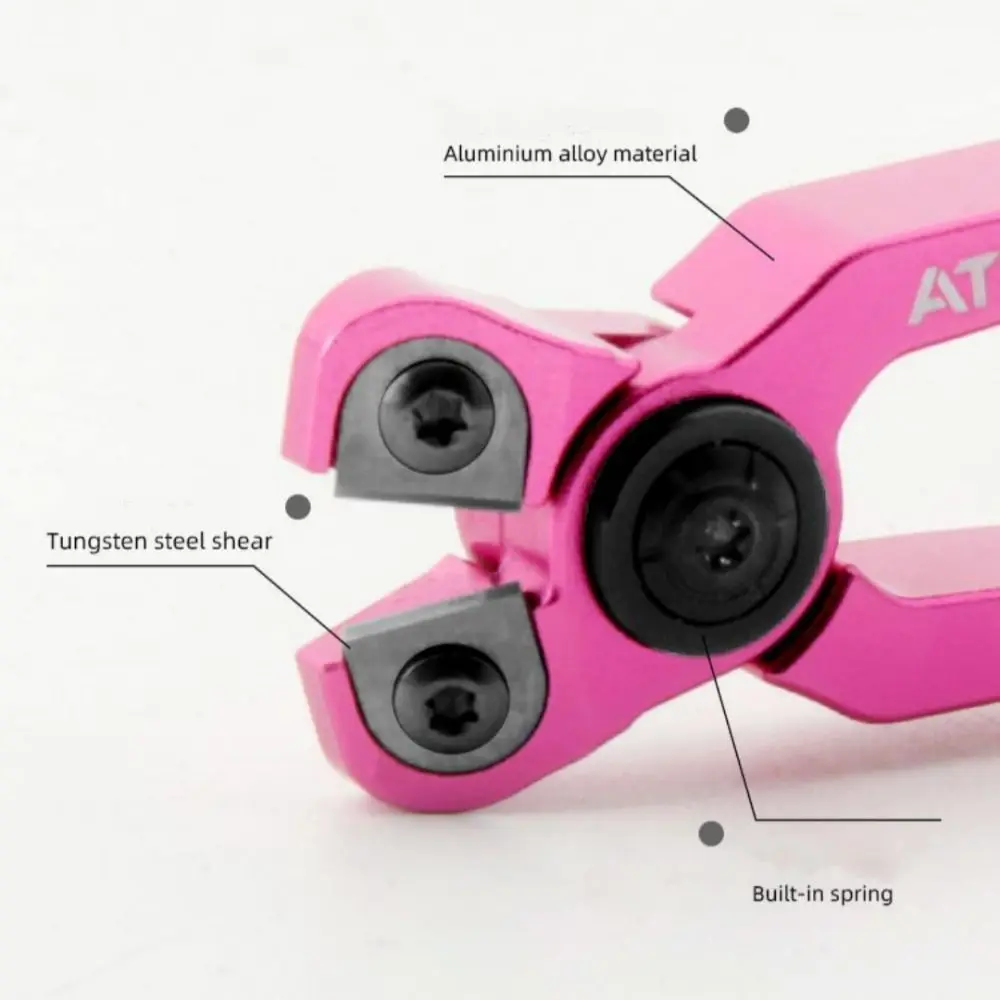 Tungsten Steel Head Fishing Line Cutter with Hanging Hole Built-in Spring Lure Shears Mini Lightweight Fishing Line Cut