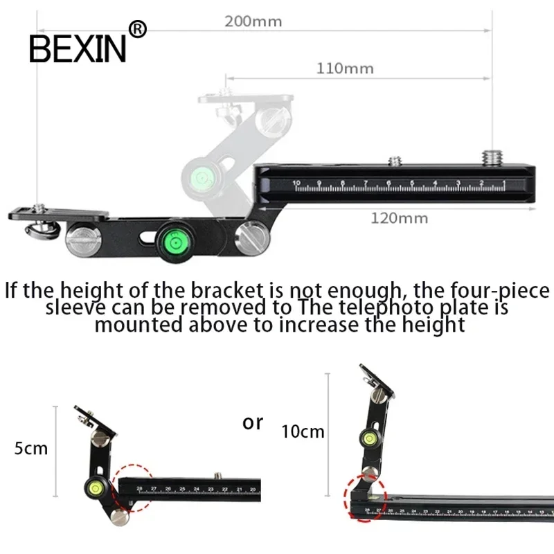 망원 렌즈 지지 브래킷 홀더, 150, 250, 300, 400mm 긴 레일 퀵 릴리스 플레이트, 카메라용 1/4 인치 및 3/8 인치 마운트 나사