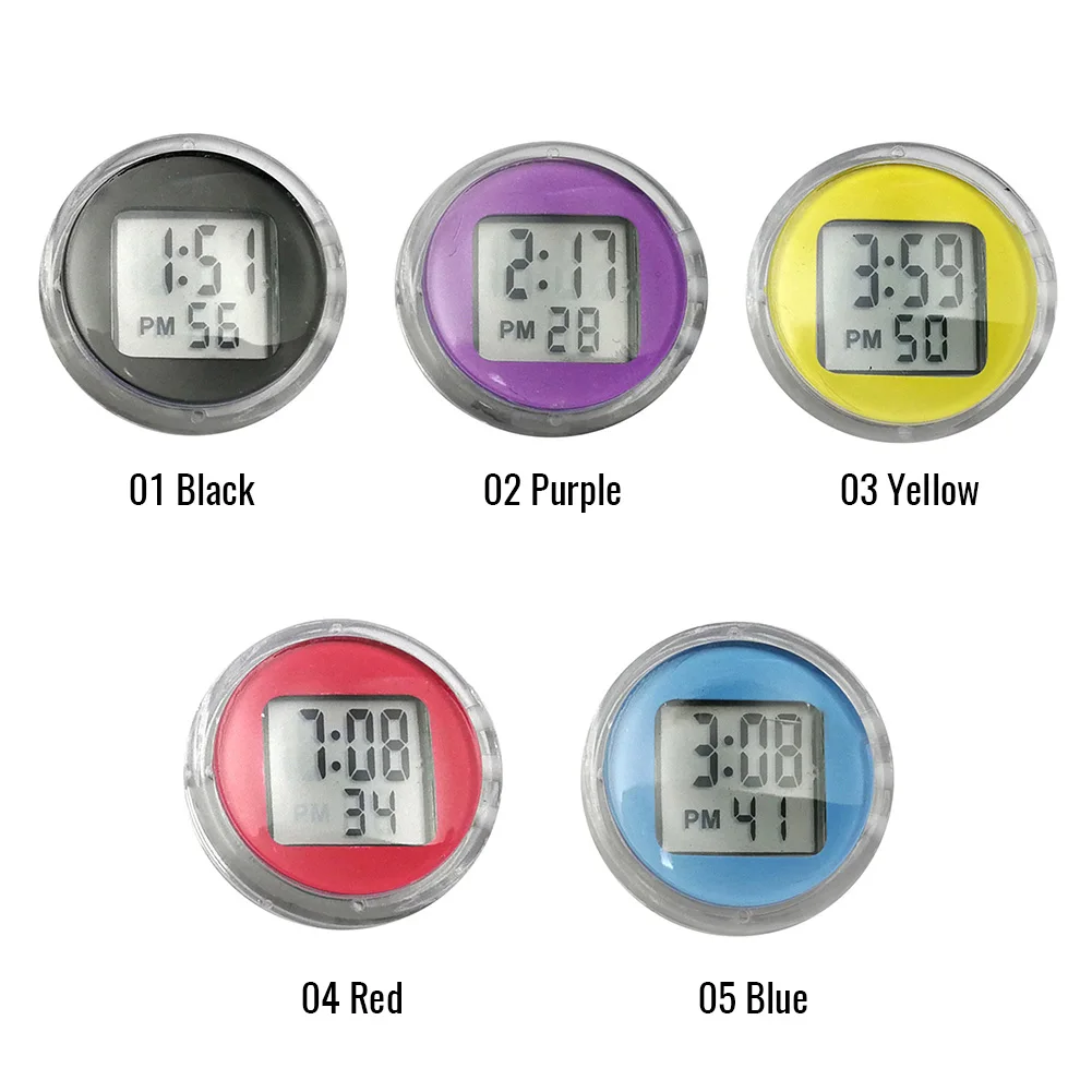 Motorcycle Bike Digital Display Clock Watch 1Pc Motorcycle Decoration Auto Car Interior Accessories