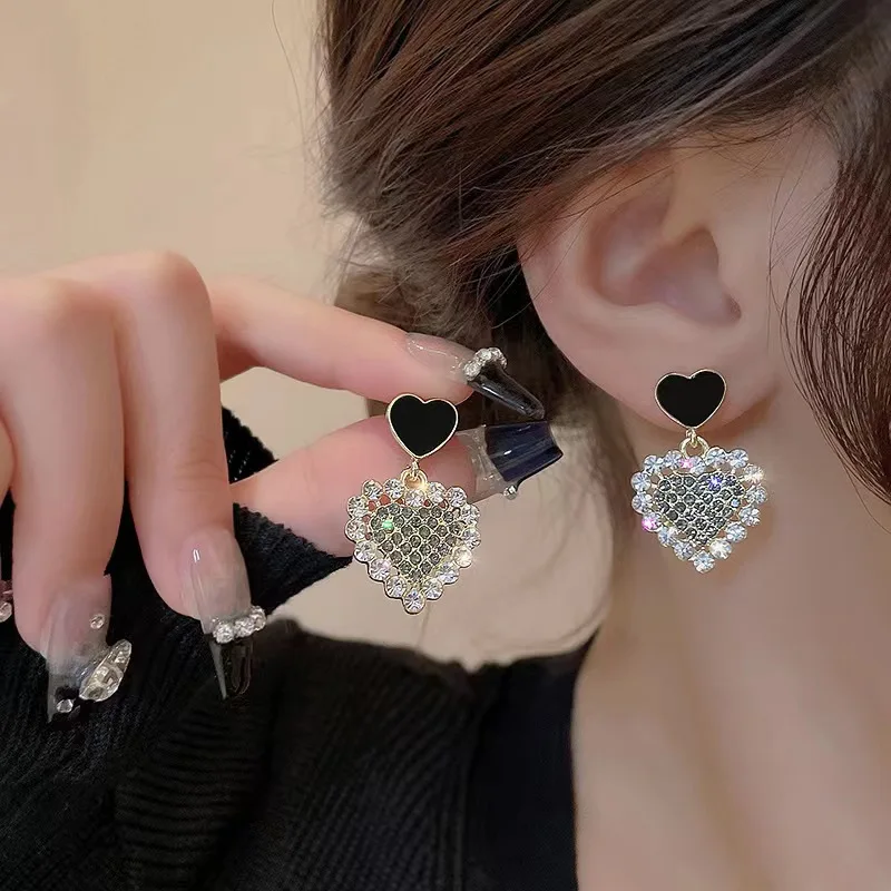 Orecchini Pendenti A Forma Di Cuore In Acrilico Leopardato - Bijoux Alla Moda Per Ragazze E Coppie - Idea Regalo San Valentino - 5