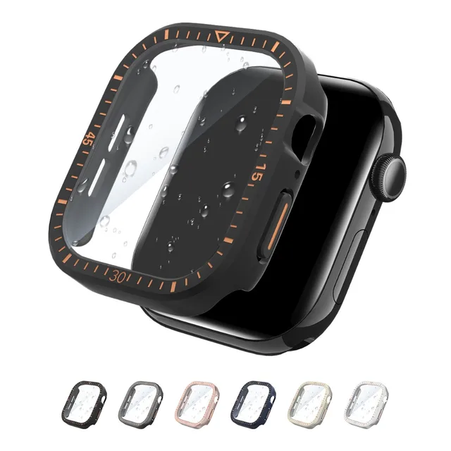 Verre trempé + couvercle pour boîtier de montre Apple 46mm 42mm 45mm 44mm 41mm 40mm protecteur d'écran pour iWatch série 10 9 8 7 SE 6 5 4 1