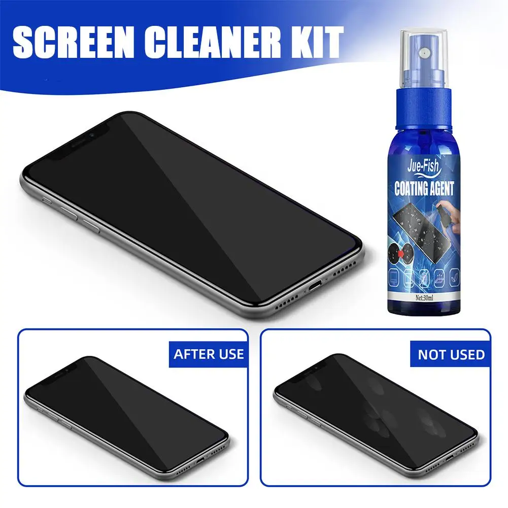 Universal Screen Cleaner Kit with Microfiber Cloth, 30ML