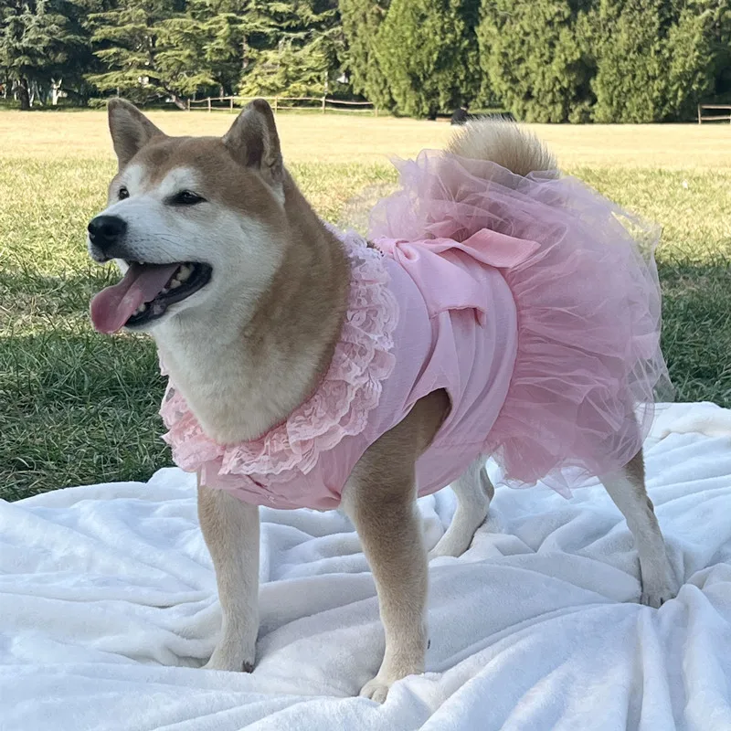 Wedding Dress For Large Dogs Summer Dog Clothes For Pets_voghion.com