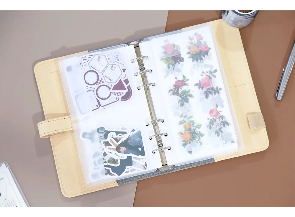 Transparent folders showing contents
