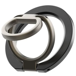 Magnetic Double - Sided Phone Stand & Ring Holder Kickstand Grip (Black)