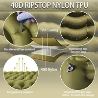 Outdoor 2 Persons Travel Bed Air Mat Double Sleeping Pad for Camping Self-Inflating Mat Sleeping Mattress with Pillow for Hiking 4