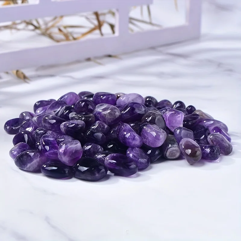 1.73Oz Amethyst Polished Stones Ideal for Aquarium Decor Jewelry Making & Diy Projects
