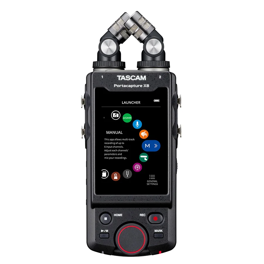 TASCAM-Portacapture X8 휴대용 레코더, 8 인/2 아웃 USB 오디오 인터페이스, 기본 멀티 트랙 녹음, 팟 캐스팅 및 음악용