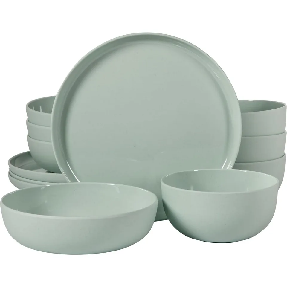 Unbreakable Wheat Straw Melamine Dinnerware Set