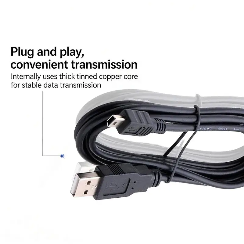 0.3m/0.5m/1m/1.5m 사다리꼴 커넥터 데이터 케이블 - USB 2.0 T형 커넥터 미니 5핀 MP3/MP4 데이터 케이블