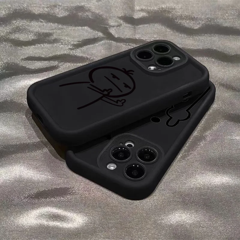 Cartoon Stickman Soft Shockproof Phone Case