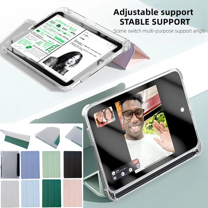 

For Samsung Galaxy Tab A9 2023 8.7" A9 Plus A9+ 11.0" SM-X110 SM-X115 SM-X216 SM-X218 Acrylic Clear Back Soft Flip DIY Casing