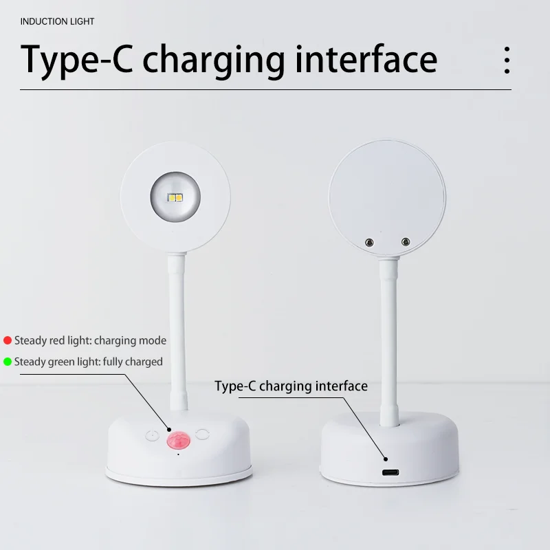 Motion Sensor Wireless Wall LED Lamp Rechargeable TYPE-C USB For Kitchen Bedroom Living Room Indoor Lighting
