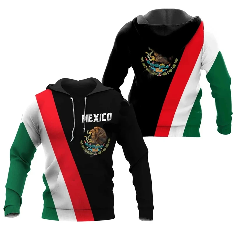 Sudadera Con Capucha Bandera De México 3D Para Hombres - Unisex, Cómoda Y Perfecta Para Regalar