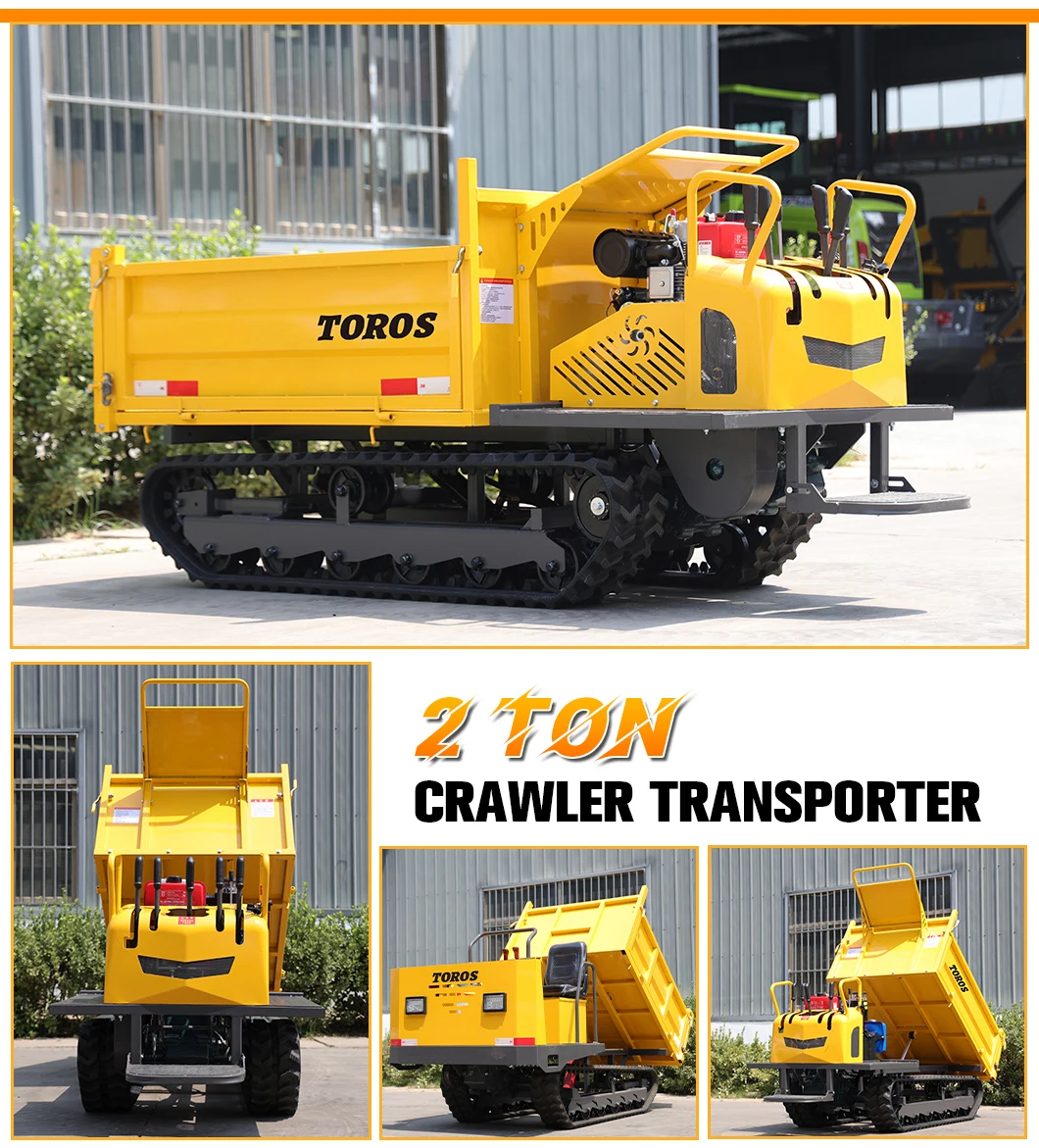 TOROS OEM ODM Personalisierter Raupentransporter Mini-Dumper Anpassbarer Hydraulischer Kipper für Kleinbetriebe – Detail 8