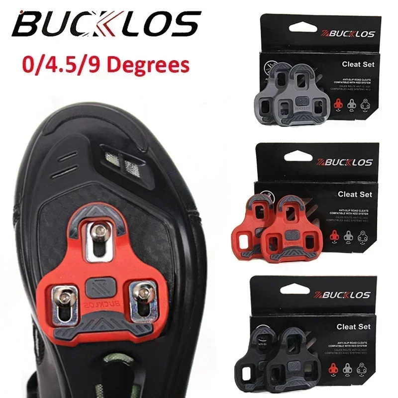 BUCKLOS for KEO Bike Cleats for LOOK KEO Road Bicycle Pedals Cleat Self-locking 0/4.5/9 Degree Cycling Shoes Cleats Pedal Clip bike cleats