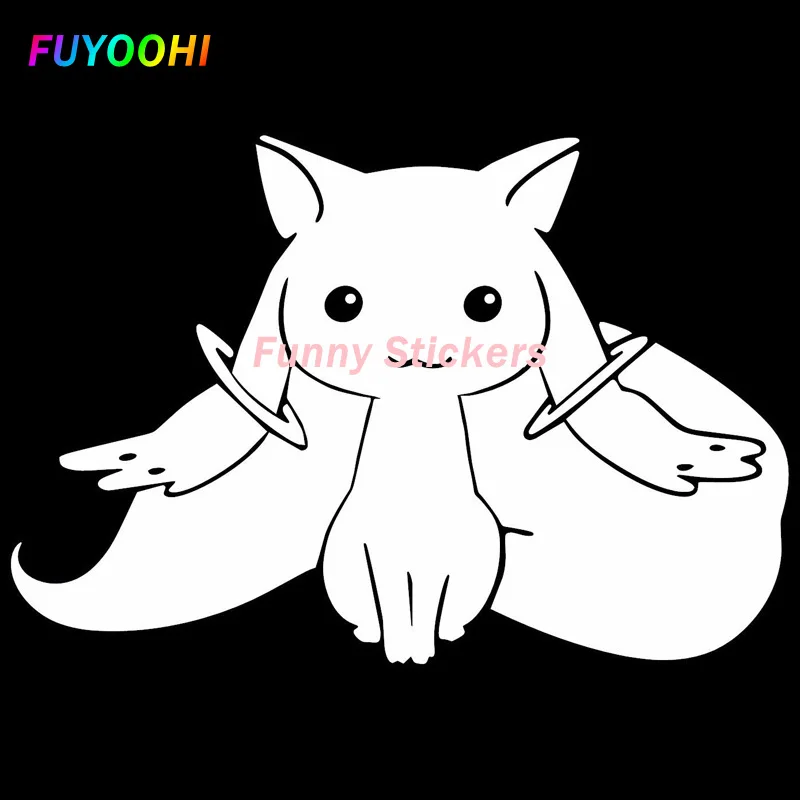 

FUYOOHI Exterior/Protection Funny Stickers Personality Madoka Magica Kyubey Anime PVC Stickers Decor Vinyl Decals Graphic