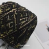 Black Yarn 100g Gold Yarns for Knitting and crochet Blended Glitter Yarn for Crochet thread Sequin Yarn Art 6
