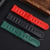 Premium Soft Rubber Waffle Watchband 20mm 22mm Replacement Strap for Seiko Water Ghost Sport Watchband Black Green Wristband 3