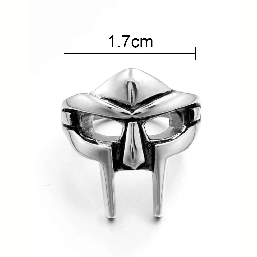 Finger Ring Opening Ring Adjustable Rings Vintage Goth Mf Doom Mask Adjustable Joint Ring For Men Gladiator Punk Egyptian Pharaoh Male Open Ring Jewelry