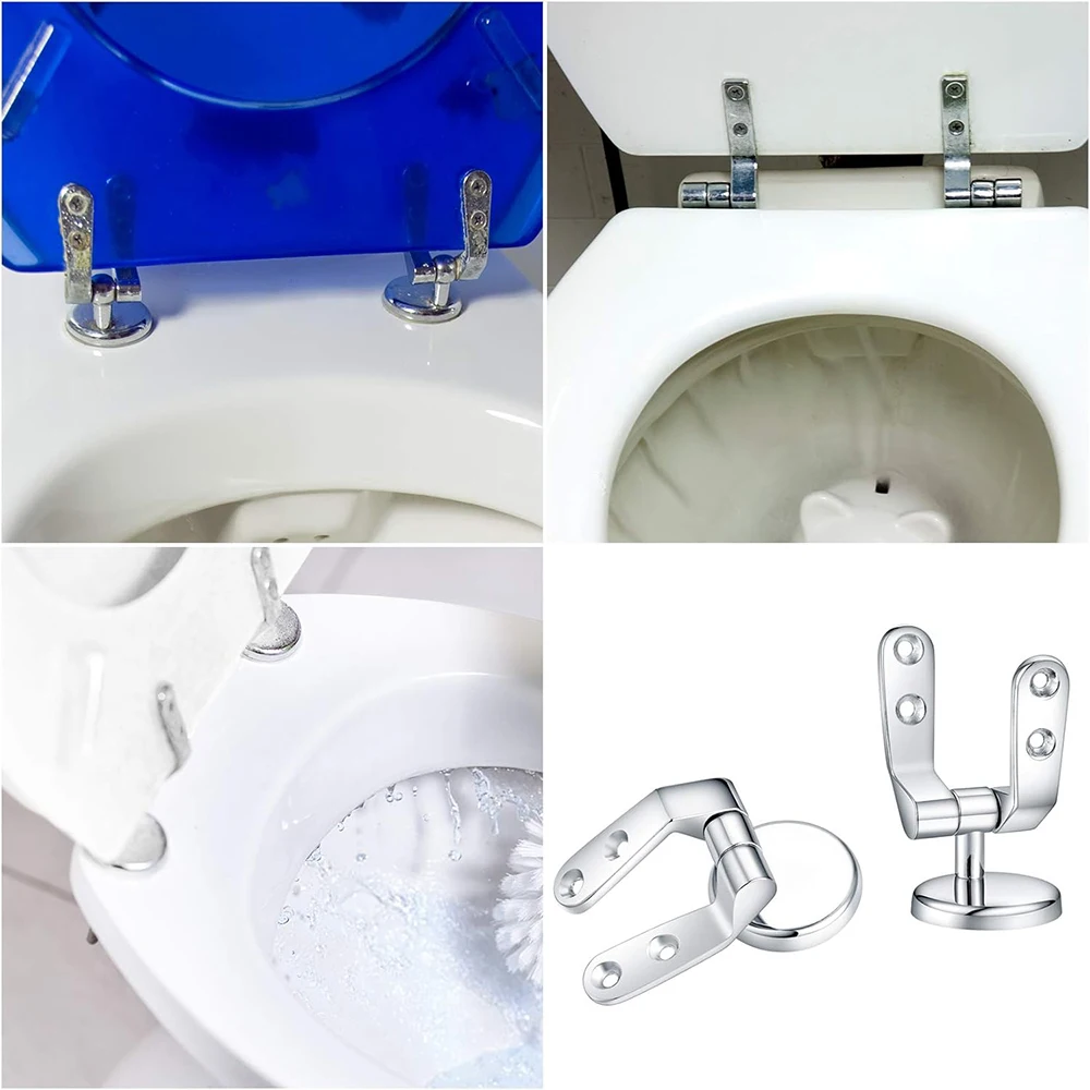 Toilet Lid Hinges WC Hinge Premium Universal Durable Bolts Screw Fittings Toilet Replacement Part Flush Cover