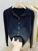 AOSSVIAO Women Cardigans Autumn Winter 2025 Single Breasted Knitted Sweater Spring Fashion Short Knitwear Solid Cardigan Jumpers 5