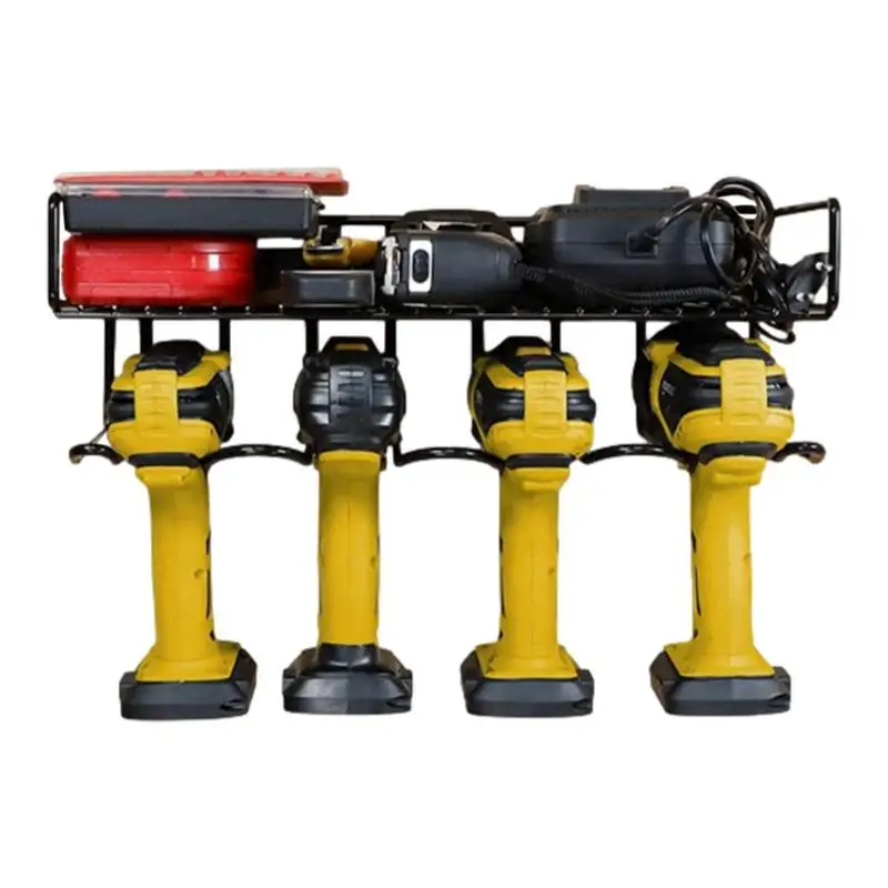 

Metal Tool Storage Rack Wall Mounted Power Tool Organizer Rack Storage Heavy Duty Metal Tool Rack Reusable Tool Storage