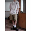 Dark Icon Coconut Tree Button Down Collar Vintage Men's Shirt Short Sleeve 2024 Summer Cargo Shirts for Man Black White 3