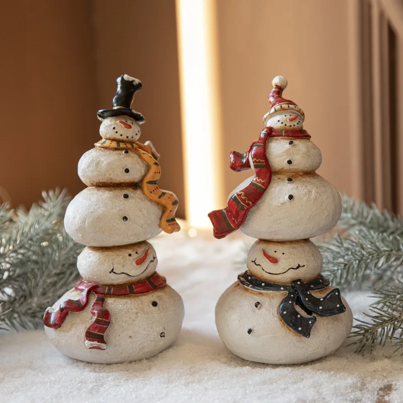 Christmas Painted Resin Santa Claus Gnome Ornaments Christmas Decorations Accessories Desktop Scene Layout Props