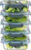 5-Pack 36 OZ Glass Storage Containers with Lids, Glass Meal Prep Containers Set, Airtight Lunch Containers with Lids, Microwave, 1