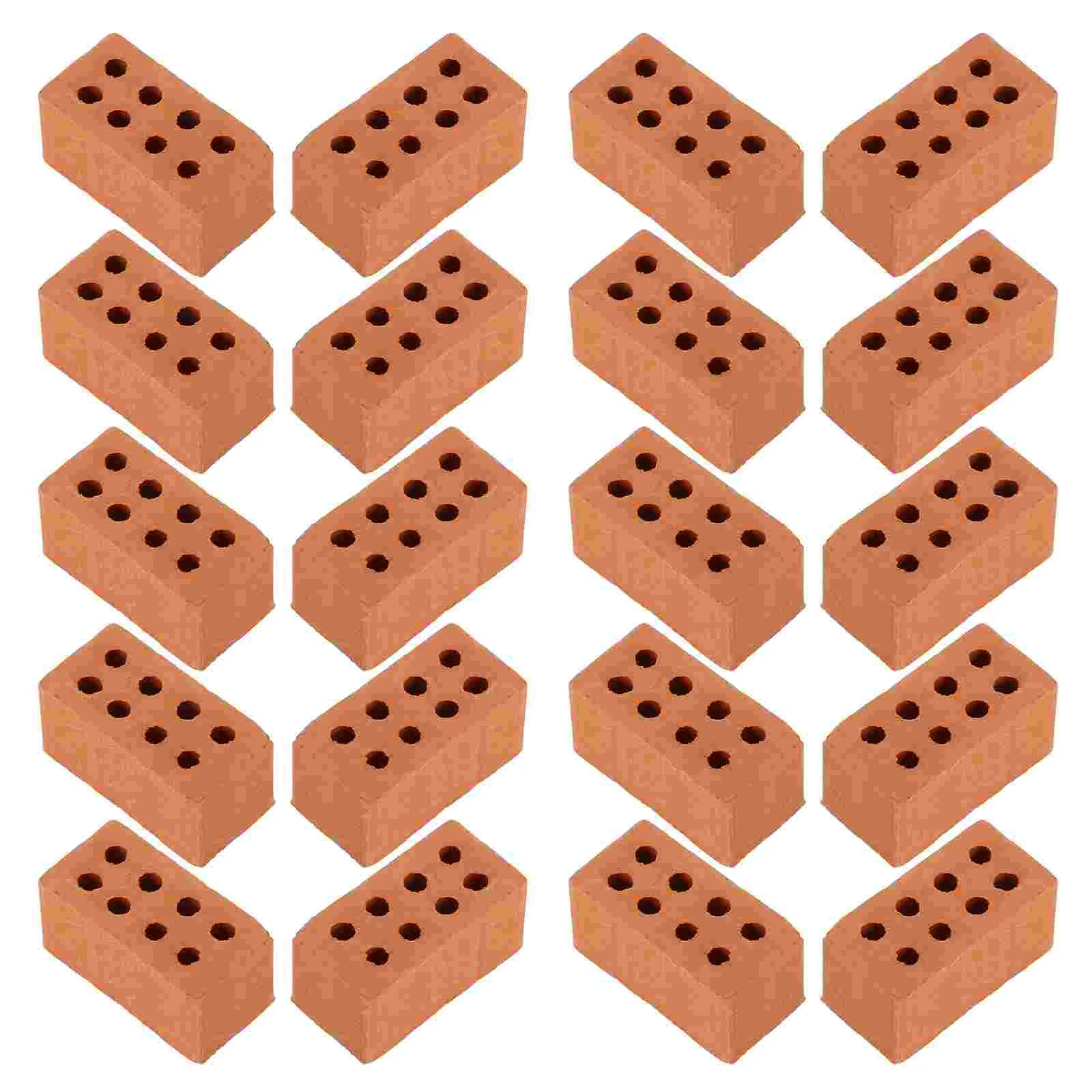 50 Pcs Miniature Bricks Realistic Fake Bricks Retro Construction Materials Dollhouse Stone Simulation Brick Wall Toy