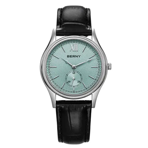 BERNY Men's Watches Slim Luxury Classic Stylish Dress Quartz Watch Fashion Elegance Leather Band Wristwatch - Image 11