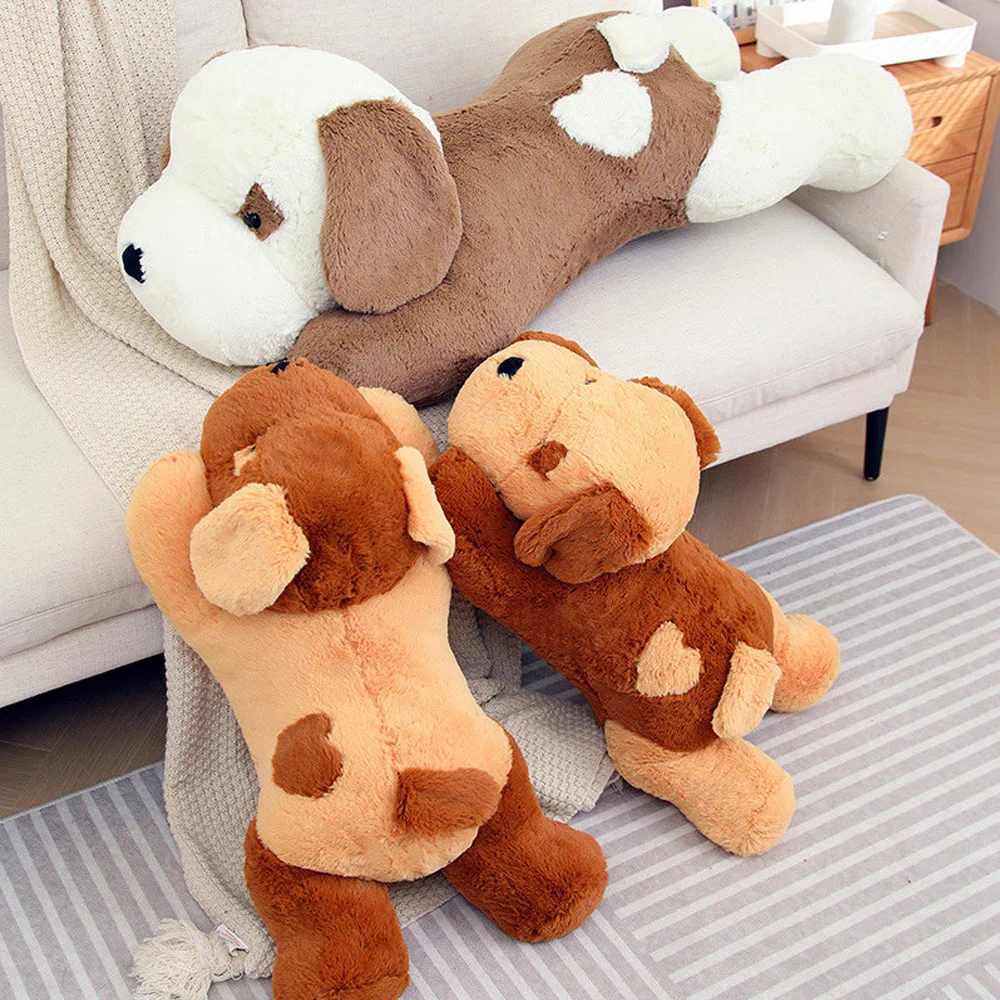 

Squishy Lying Pug Dog Plush Toys Stuffed Fluffy Dog Big Puppy Dolls Lovely Animal Huggable Pillow for Children Birthday Gifts