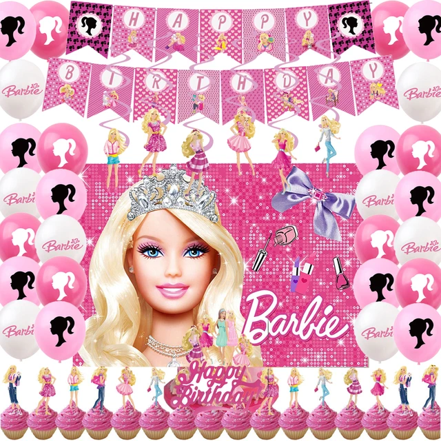 Toile de fond Barbie pour fille - Fournitures de décoration de