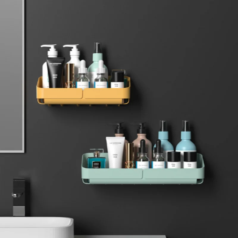 Free punching bathroom shelf vanity storage rack bathroom wall wall mount suction cup finishing shelf WF308922 storage rack bathroom shelf bathroom storage shelf storage shelf